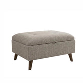 Crawley Alanah storage footstool with fabric upholstery and modern design.