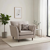 Crawley Alanah love seat with firm seating and sleek style.