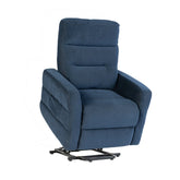Crewe Blue Fabric Tilt and Rise Electric Recliner Chair - Pendle Village Furniture