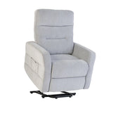 Crewe Silver Fabric Tilt and Rise Electric Recliner Chair - Pendle Village Furniture