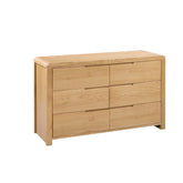 Carve Solid White Oak and Oak Veneer 6 Drawer Chest - Pendle Village Furniture