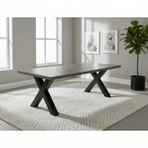 Hilton 220cm Grey Oak Effect Dining Table