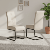 Set of 4 Delta Natural Dining Chairs with Black Legs