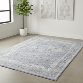 Da Vinci Segovia Grey Blue Traditional Rug