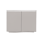 Delta 2 door Greige Sideboard With LED Light - Pendle Village Furniture