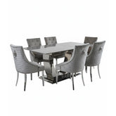 Denver Ceramic Extending Dining Table with Chairs - Pendle Village Furniture