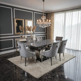 Denver Ceramic Extending Dining Table with Chairs - Pendle Village Furniture