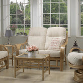 Madrid Light Oak Cane 2 Seater Sofa - Pendle Village Furniture