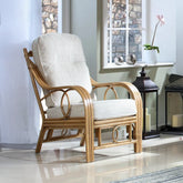 Madrid Light Oak Cane Armchair - Pendle Village Furniture