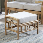 Madrid Light Oak Cane Footstool - Pendle Village Furniture
