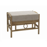 Madrid Light Oak Cane Footstool - Pendle Village Furniture