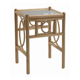 Madrid Light Oak Cane Lamp Table - Pendle Village Furniture