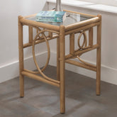 Madrid Light Oak Cane Lamp Table - Pendle Village Furniture