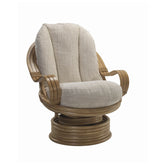 Madrid Light Oak Cane Laminated Swivel Rocker Chair - Pendle Village Furniture