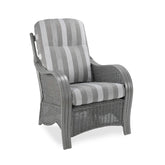 Desser Turin Rattan Striped Armchair in Duke Grey - Pendle Village Furniture