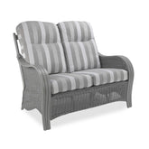 Desser Turin Rattan Striped 2 Seater Sofa in Duke Grey - Pendle Village Furniture
