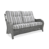 Desser Turin Rattan Striped 3 Seater Sofa in Duke Grey - Pendle Village Furniture