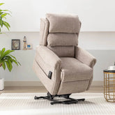 Dorchester Fabric Dual Motor Rise and Recline Chair in rising position, perfect for individuals who struggle with getting out of their chair