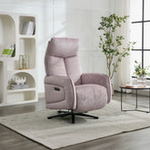 Dussel Lavender Fabric Triple Motor Swivel Recliner Chair - Pendle Village Furniture