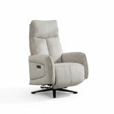 Dussel Rabbit Fabric Triple Motor Swivel Recliner Chair - Pendle Village Furniture