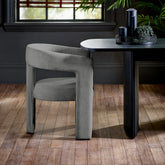 Bonnie Grey Textured Fabric Dining Chairs – Set of 2 - Pendle Village Furniture