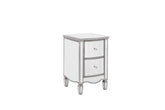 Aurelia 2 Drawer Glass Bedside Table - Pendle Village Furniture