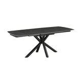 Galini 160 - 240cm Vik Dark Grey Sintered Stone Swivel Extending Dining Table - Pendle Village Furniture