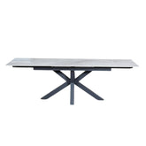 Kastonia 1.6M Muse White High Gloss Extending Dining Table - Pendle Village Furniture