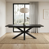 Kastonia 1.6M Dark Grey Matte Extending Dining Table