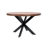 Earth 1.2M Round Sheesham Wood Dining Table - Pendle Village Furniture