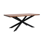 Earth Large Sheesham Wood Dining Table with Toronto Dining Chairs - Pendle Village Furniture