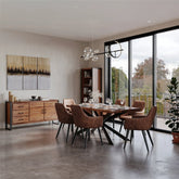 Earth Small Sheesham Wood Dining Table with Toronto Dining Chairs - Pendle Village Furniture