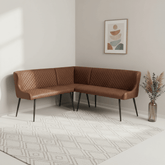 Earth Tan Corner Dining Bench