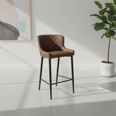 Earth Vintage Leather-Look Bar Stools – Set of 2