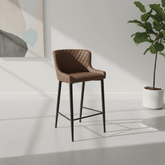 Earth Vintage Leather-Look Bar Stools – Set of 2