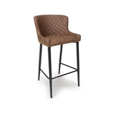 Earth Vintage Leather-Look Bar Stools – Set of 2