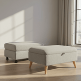 Eden Banquette & Storage Footstools in Sierra Fabric