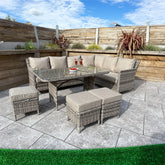 Edwina Corner Dining Mixed Nature Weave - Pendle Village Furniture