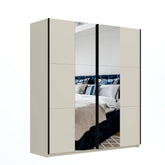 Eldon Premium Cashmere Decor Sliding Door Wardrobe with Mirror Pads - Pendle Village Furniture