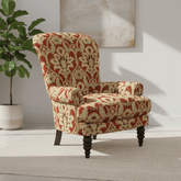 Elgar Tetrad Highback Chair in Enigma Claret Fabric