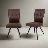 Ellison Antique Ebony Fabric Dining Chair – Set of 4 - Pendle Village Furniture