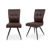 Ellison Antique Ebony Fabric Dining Chair – Set of 4 - Pendle Village Furniture