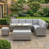 Elvarin large right-hand corner sofa set with spacious outdoor seating.