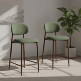 Etta Fabric Green Bar Chair – Green Set of 2