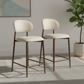 Etta Fabric Taupe Bar Chair – Taupe Set of 2