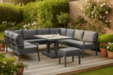 Evershire Rise U-Shape Rising Dining Set-Garden Furniture