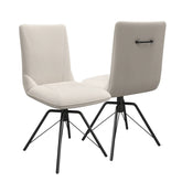 Arachnos Ivory Fabric Swivel Dining Chair - Set of 4 - Pendle Village Furniture
