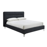Finn Charcoal Fabric Bed - Pendle Village Furniture