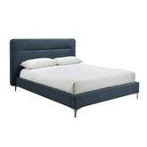 Finn Steel Blue Fabric Bed - Pendle Village Furniture