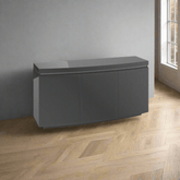 Fabian 3 Door Grey Sideboard with LED Light - Pendle Village Furniture